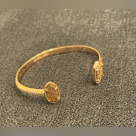 Kendra Scott Elton Rose Gold Cuff Bracelet in Rose Gold Drusy - Picture 2 of 5